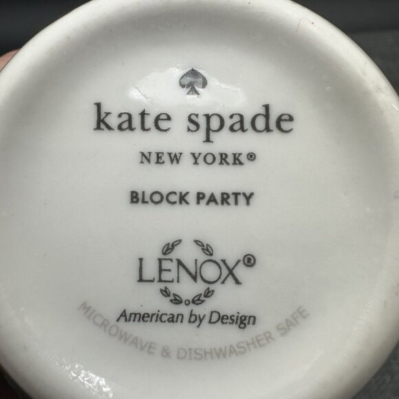 Lenox Kate Spade Block Party Coffee Mug Porcelain 14 Oz Discontinued Rare EUC - Picture 9 of 11
